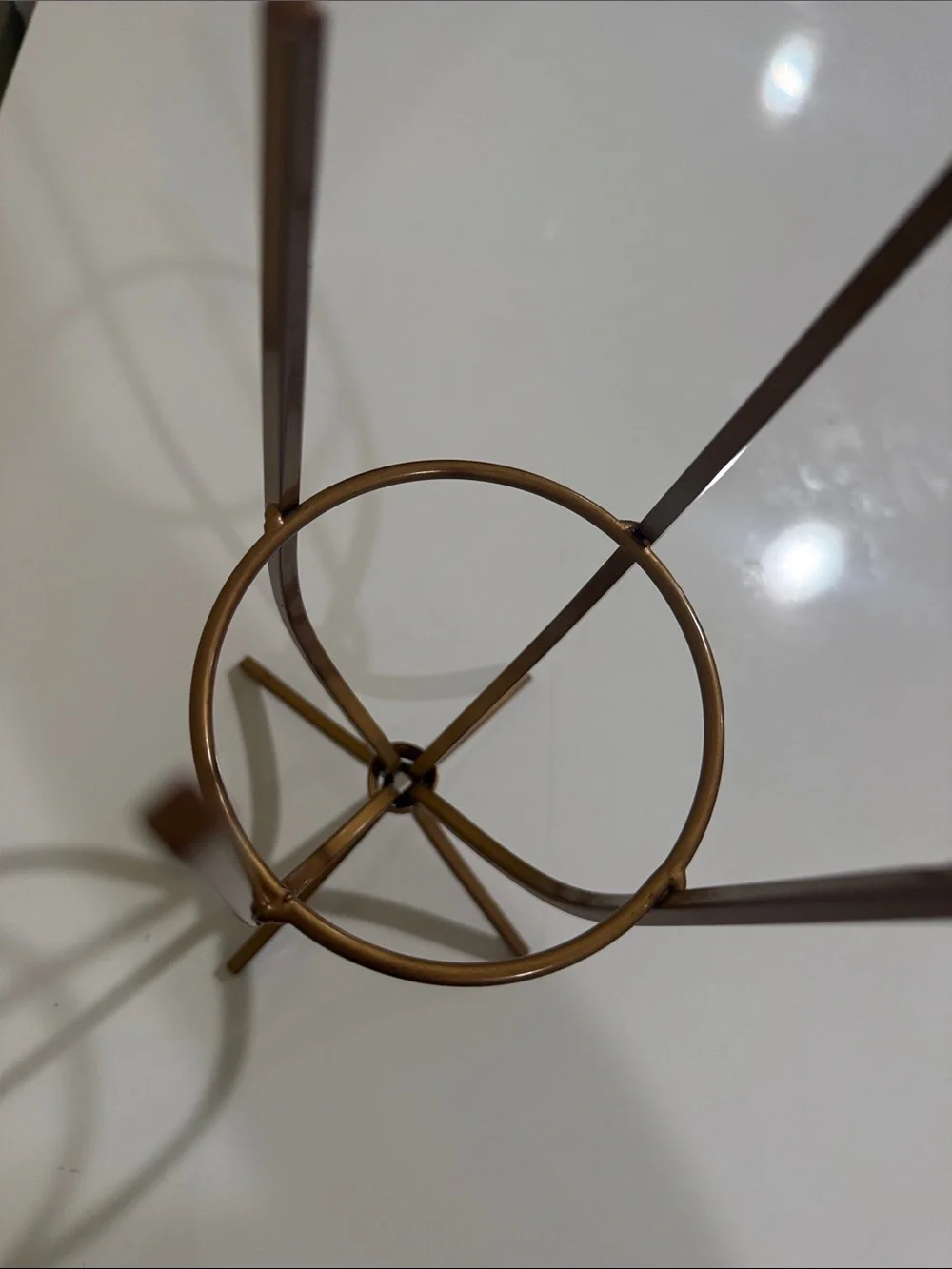 Brown Metal Plant & Pot Stand with Elevated Ring - Home Dining